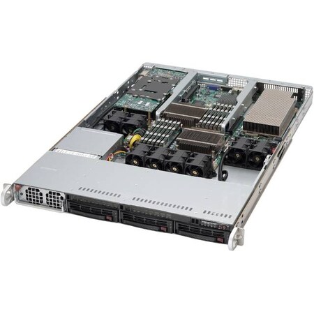 Supermicro SuperServer Dual LGA1366 1400W 1U Server Barebone System (Black) SYS-6016GT-TF